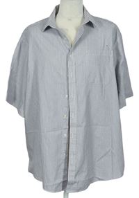 Pánská bílo-modro-béžová proužkovaná košile zn. F&F vel. 19