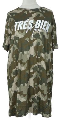 Dámská army tričková tunika s nápisem zn. New Look 