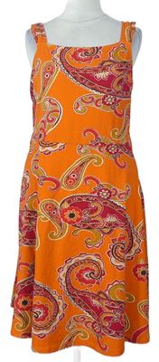 Dámské oranžové vzorované šaty zn. Dorothy Perkins 