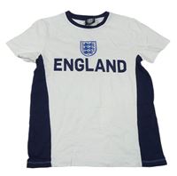 Bílo-tmavomodré tričko s erbem - England zn. George