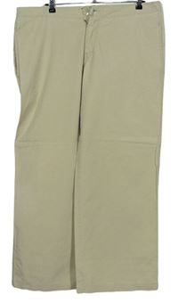 Pánské béžové kostičkované plátěné kalhoty zn. Kenvelo 