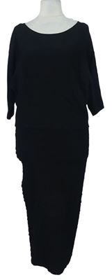 Dámské černé vzorované svetrové šaty zn. Phase Eight 