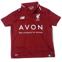 Vínové fotbalové funkční polo tričko FC Liverpool zn. New Balance