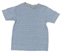 Světlemodro-šedé pruhované tričko zn. Topolino