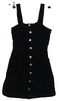 Dámské černé manšestrové propínací šaty zn. H&M vel. 32