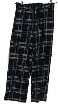 Dámské černo-modré kostkované plisované culottes kalhoty zn. Primark 