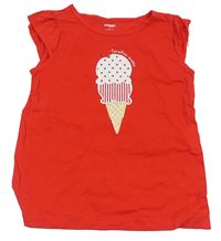 Červené tričko se zmrzlinou