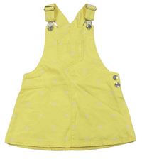 Žluté riflové puntíkované šaty zn. F&F