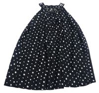 Černé šifonové šaty s hvězdičkami s flitry zn. M&S