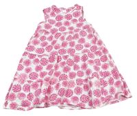 Bílo-růžové květované šaty zn. Mothercare