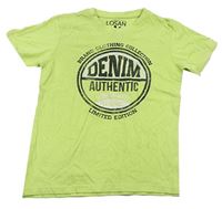 Zelenkavé tričko s nápisem zn. Losan