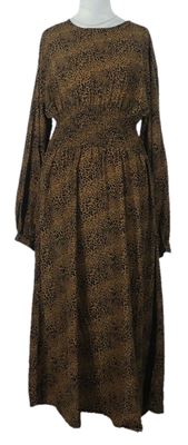 Dámské hnědo-černé vzorované midi šaty zn. MissGuided 