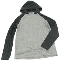Šedo-antracitové triko s kapucí zn. Fluid