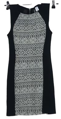 Dámské černo-bílé vzorované šaty zn. H&M vel. 32