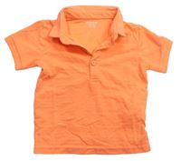 Neonově oranžové pruhované polo tričko zn. Primark