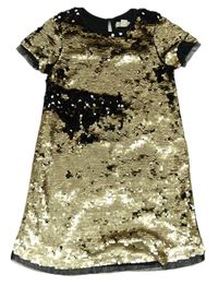 Černo-zlaté flitrové šaty zn. Primark