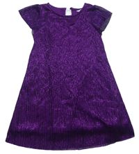 Purpurové třpytivé plisované šaty zn. M&Co