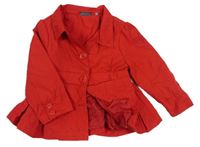 Červený šusťákový jarní kabát zn. Bel&Bo