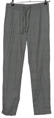 Pánské černo-béžové vzorované teplákové kalhoty zn. H&M
