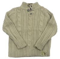 Béžový svetr s copánkovým vzorem zn. Adams