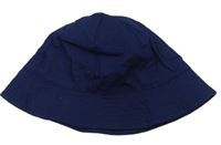 Tmavomodrý plátěný podšitý klobouk zn. H&M