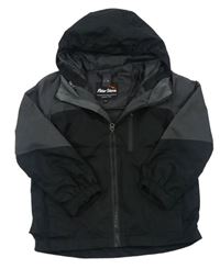 Šedo-černá šusťáková jarní funkční bunda s kapucí zn. Peter Storm