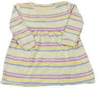 Smetanovo-barevné pruhované pletené šaty zn. George