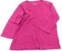 Dámské purpurové triko s flitry zn. M&Co.