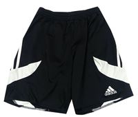 Černo-bílé sportovní kraťasy s logem zn. Adidas