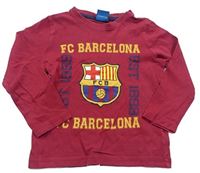 Vínové fotbalové triko s potiskem - FC Barcelona