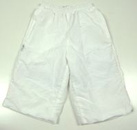 Bílé 3/4 šusťákové kalhoty s logem zn. Slazenger
