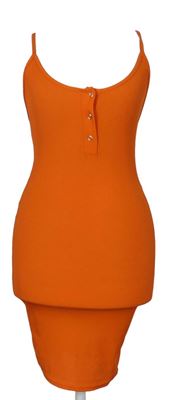 Dámské oranžové žebrované šaty zn. PrettyLittle Thing