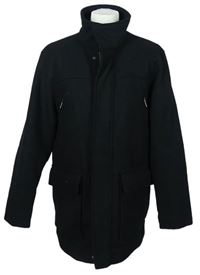 Pánský černý vlněný kabát zn. C&A