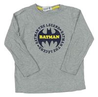 Šedé melírované triko Batman s nápisy zn. Primark