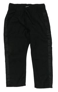 Černé kalhoty s pruhy zn. H&M