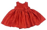 Červené slavnostní šaty s flitry zn. Mothercare