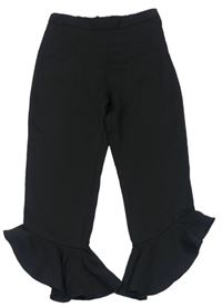 Černé capri kalhoty s volánky zn. River Island 