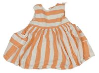 Bílo-oranžové pruhované šaty s kapsami zn. M&Co.