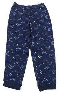 Tmavomodré pyžamové kalhoty s dinosaury zn. TCM