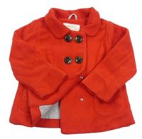 Červený fleecový podšitý kabátek zn. Mothercare 