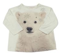 Smetanové triko s ledním medvědem zn. Tu
