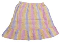 Růžovo-fialová batikovaná mušelínová sukně zn. Primark 