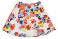 Smetanovo-barevná květovaná sukně zn. River Island