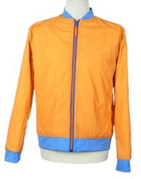 Pánská oranžová/modrá šusťáková oboustranná jarní bunda zn. Swims