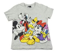 Šedé tričko s Mickeym a kamarády zn. Disney