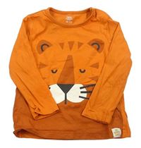 Oranžové triko s tygrem zn. F&F