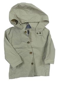 Béžová šusťáková jarní bunda s kapucí zn. Primark