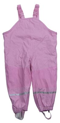 Růžové nepromokavé laclové podšité kalhoty zn. Lupilu
