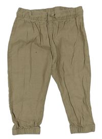 Pískové lehké cuff kalhoty zn. H&M