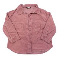 Růžová manšestrová košilová bunda zn. Primark